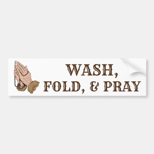 Praying Hands Rosary Religious Catholic Bumper Sticker