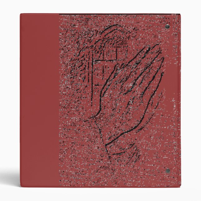 Praying Hands Rustic Binder (Back)