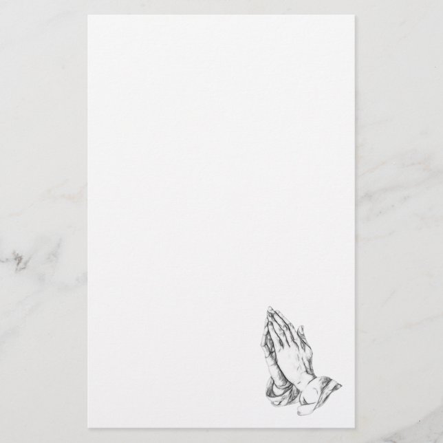 Praying hands stationery (Front)