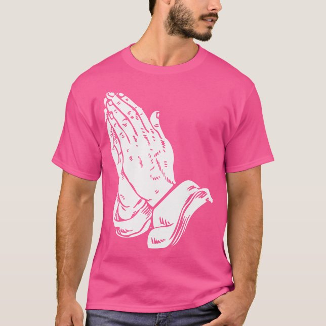 Praying Hands T - Cool Christian Religious Jesus T T-Shirt (Front)