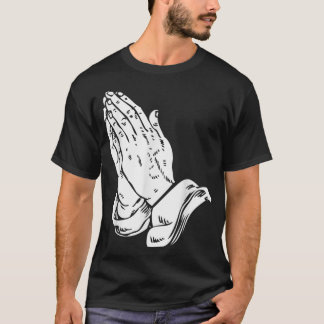 Praying Hands T Shirt Cool Christian religious Je