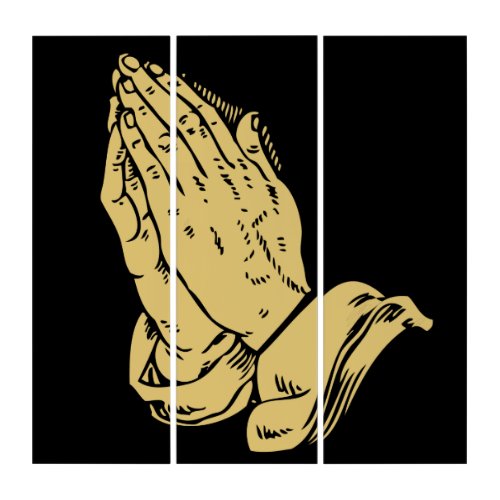 Praying hands triptych
