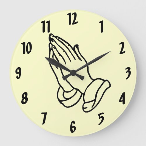 Praying Hands Wall Clock