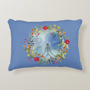 Praying hands watercolor  accent pillow