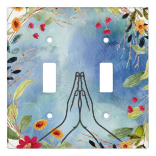 Praying hands watercolor  light switch cover