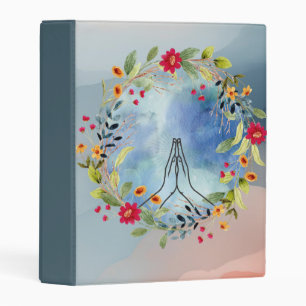 Praying hands watercolor mini binder