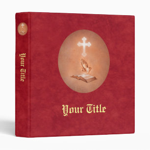 Praying Hands with Cross and Bible Binder
