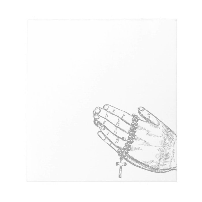 Praying Hands with Rosary Beads Note Pads
