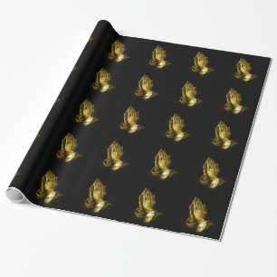 Praying hands wrapping paper