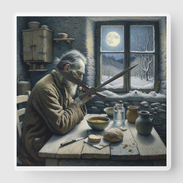 Praying Hermit Clock (Front)