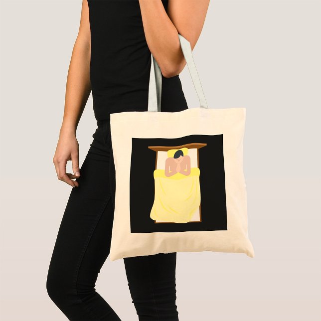 Praying In Bed Tote Bag (Creator Uploaded)
