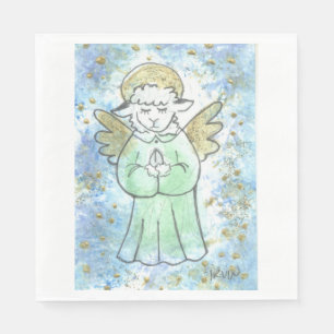 Praying Lamb Angel Paper Napkins