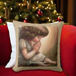 Praying Little Girl Angel Radiant Light Halo