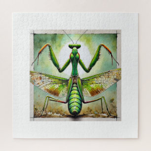 Praying Mantis 300924IREF250 - Watercolor Jigsaw Puzzle