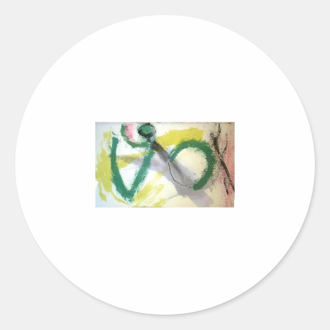 Praying Mantis Abstract Jeff Hankamer Artjunkhaus  Classic Round Sticker (Front)