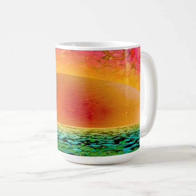 PRAYING MANTIS AT SUNSET COFFEE MUG (Front Right)