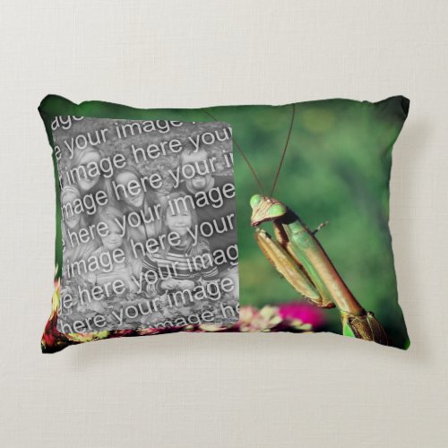 Praying Mantis Frame Create Your Own Photo Accent Pillow