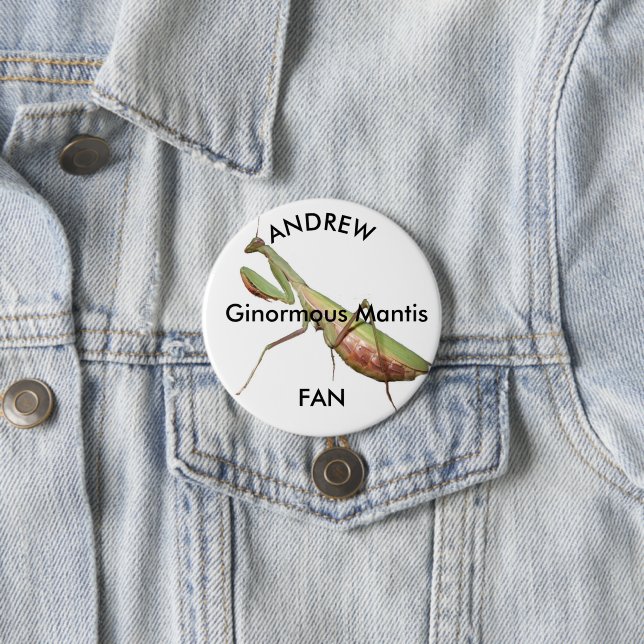 praying mantis, Ginormous Mantis Button (In Situ)