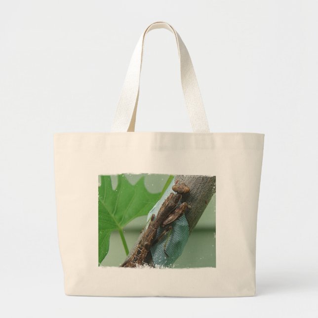 Praying Mantis Insect Large Tote Bag (Front)