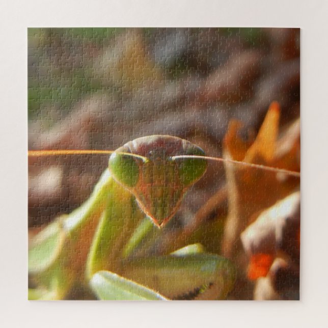 Praying Mantis Insect Macro Nature Photo Jigsaw Puzzle (Vertical)