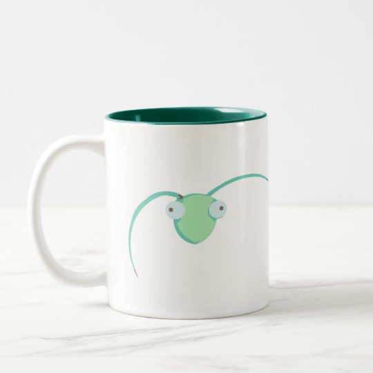 Praying Mantis is watching you (cup) Two-Tone Coffee Mug