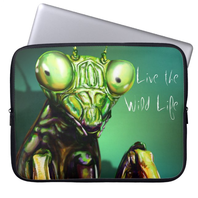 Praying Mantis - Live the Wild Life / Laptop Sleev Sleeve (Front)