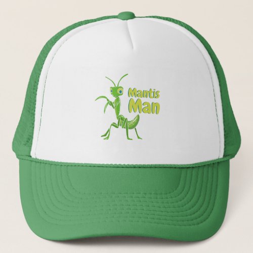 Praying Mantis Man Green Garden Insect Trucker Hat