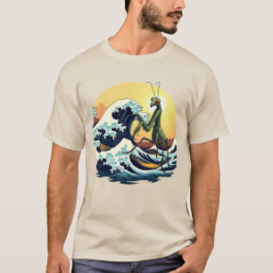 Praying Mantis Meets The Great Wave – Unique Kaiju T-Shirt