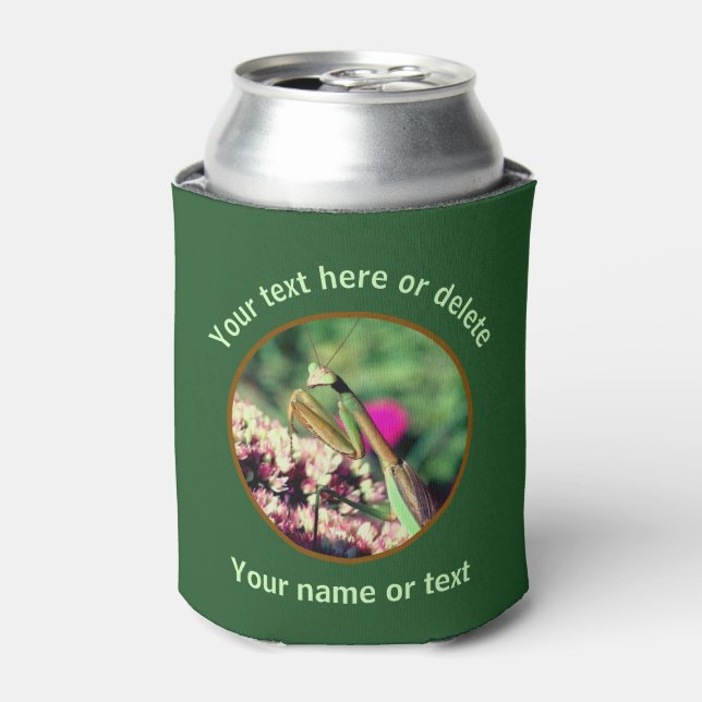Praying Mantis Nature Personalized  Can Cooler (Can Front)