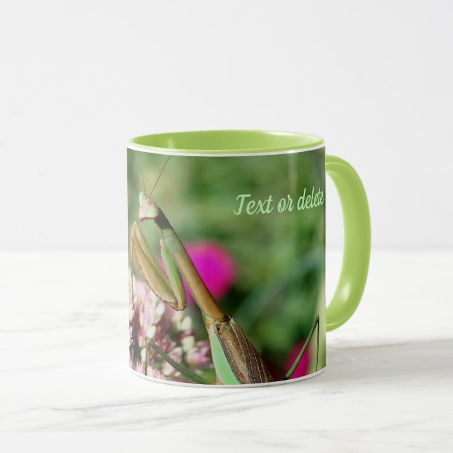 Praying Mantis Nature Personalized Mug (Front Right)