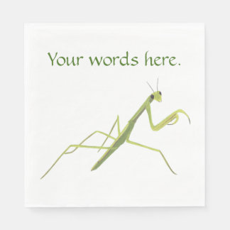 Praying Mantis Painting Your Words Here Napkins