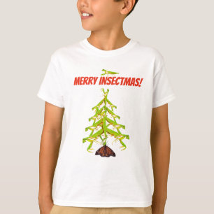 Praying Mantis Tree Weird Christmas Kids T-shirt