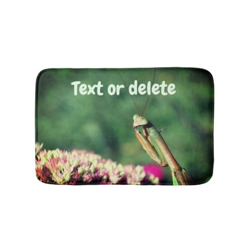 Praying Mantis Up Close Personalized Bath Mat