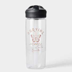 Praying Moms Club: Butterfly Boho Vintage Design Water Bottle
