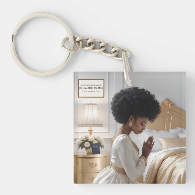 Praying Mother Acrylic  Keychain (Front)