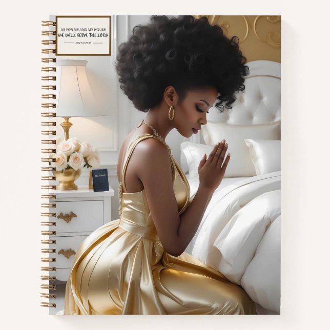 Praying Mother Elegant Hard Cover Journal (Front)