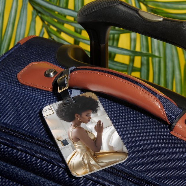 Praying Mother Elegant Luggage Tag (Front Insitu 1)