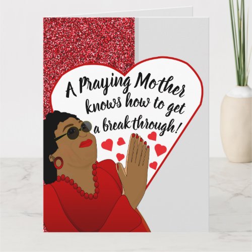 Praying Mother Inspirational Mothers Day  Card