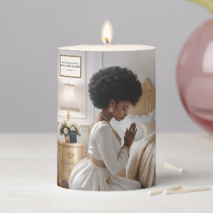 Praying Mother Pillar Candle - 3 x 4 Unscented
