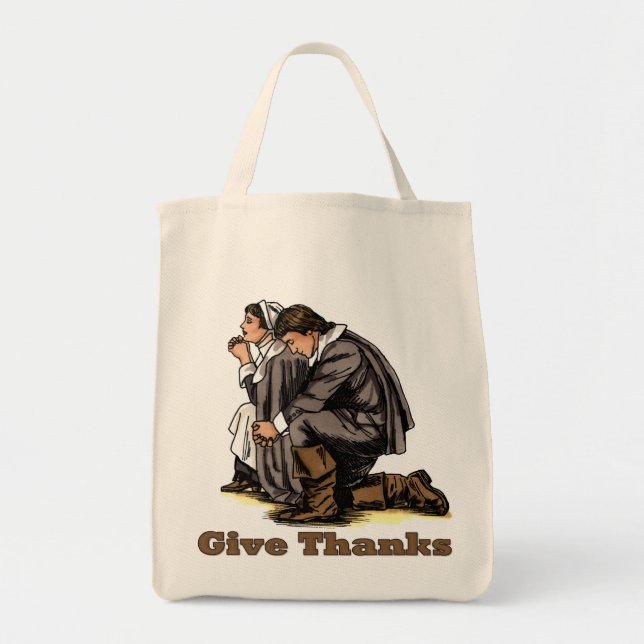 Praying Pilgrims Tote Bag (Front)