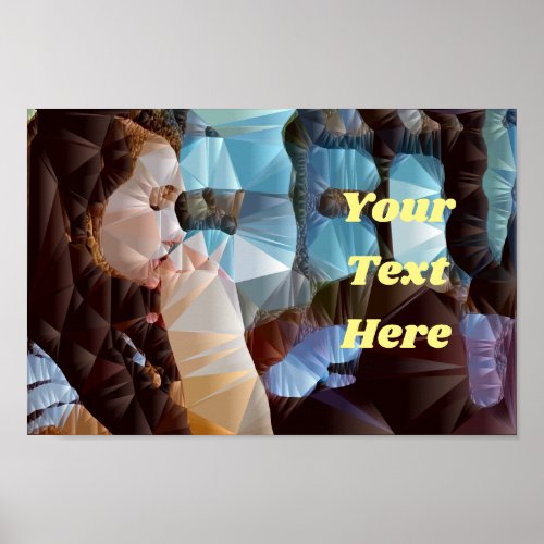 Praying Prayer Girl Insert Your Text Bible verse Poster