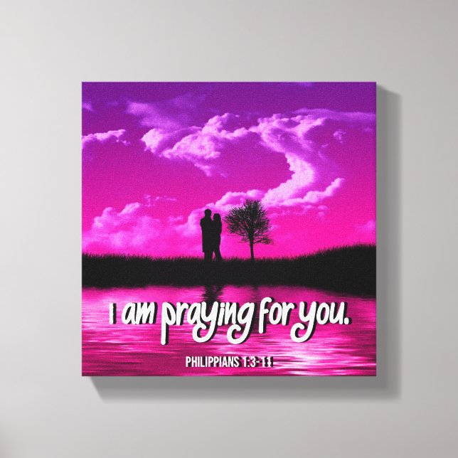 Praying- Premium Wrapped Canvas (Gloss) (Front)