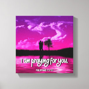 Praying- Premium Wrapped Canvas (Gloss) Print