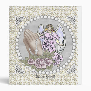 Praying Rosary Angel Binder