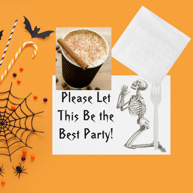 Praying Skeleton Halloween Laminated Placemat (Praying Skeleton Halloween Laminated Placemat)