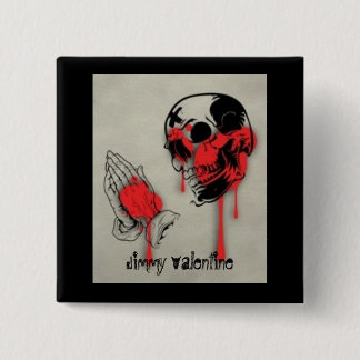 Praying Skull Pinback Button