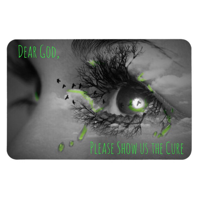 Praying Tears in Eye Lyme Disease Awareness Magnet (Horizontal)