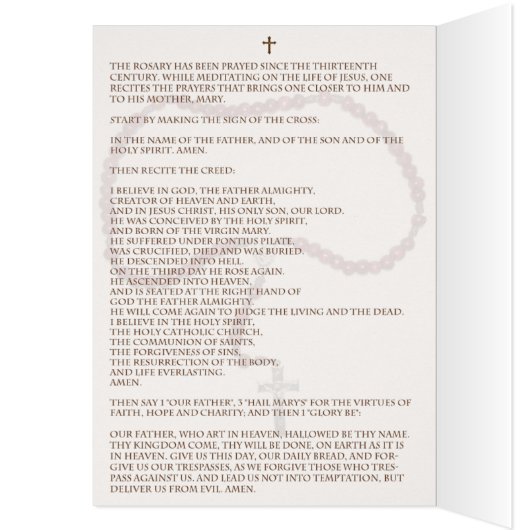 PRAYING THE HOLY ROSARY (Inside (Left))