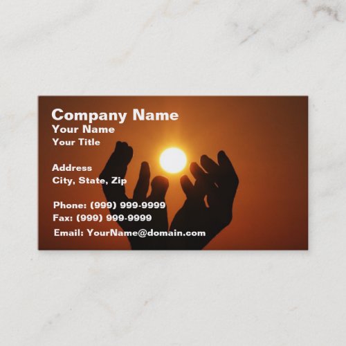 Praying to the Sun Business Card