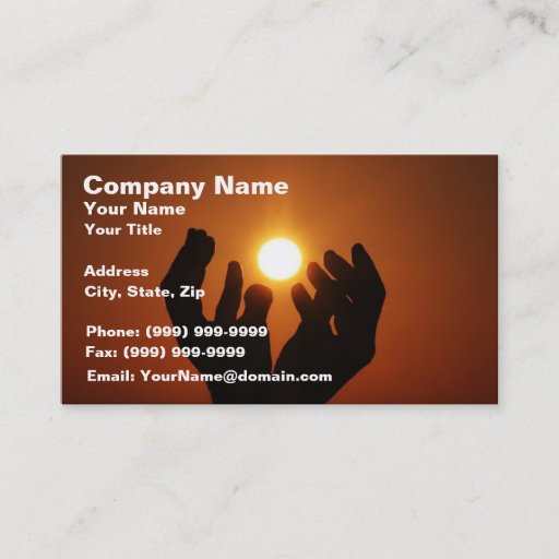 Customizable Praying to the Sun Business Card